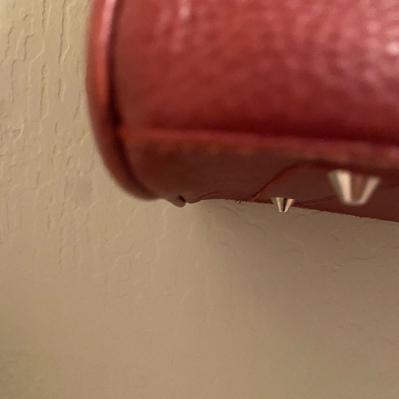 Carla Mancini Burgundy Leather Handbag - Picture 7 of 14